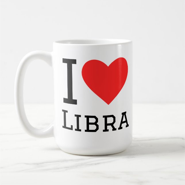 I love libra coffee mug (Left)