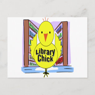 I Love Library Chicks Postcard