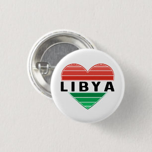 I Love Libya, Libyan Heart 3 Cm Round Badge