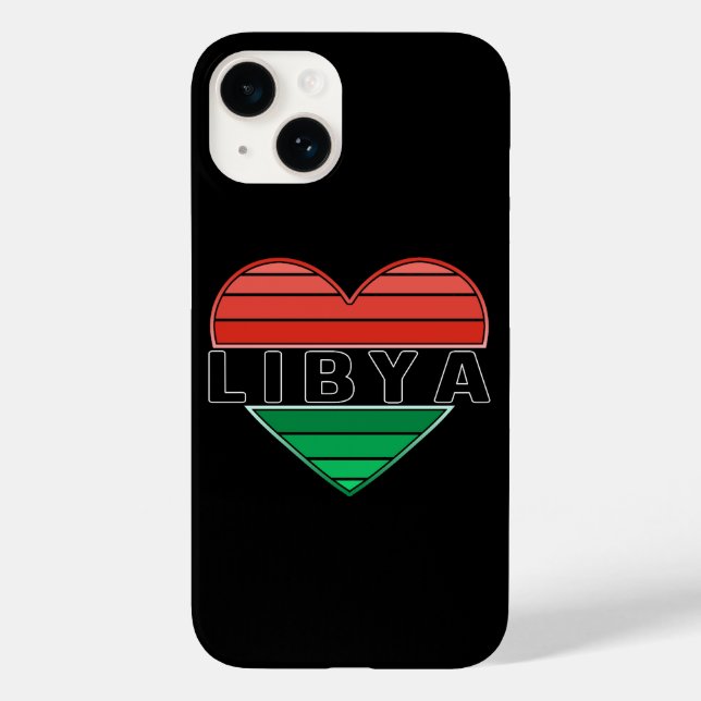 I Love Libya, Libyan Heart Case-Mate iPhone Case (Back)