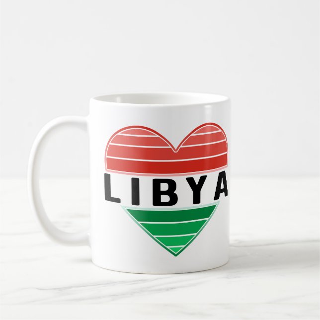 I Love Libya, Libyan Heart Coffee Mug (Left)