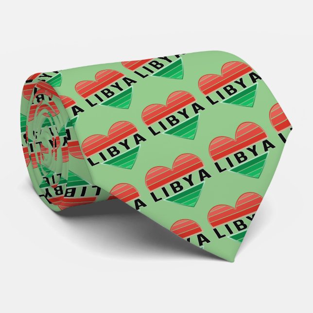 I Love Libya, Libyan Heart Tie (Rolled)
