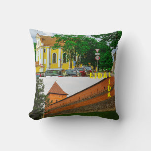 I Love Lida Belarus Architecture Castle Cushion