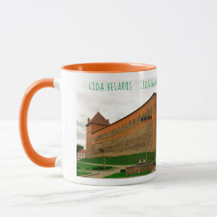 I Love Lida Belarus Architecture Castle Sketch Mug