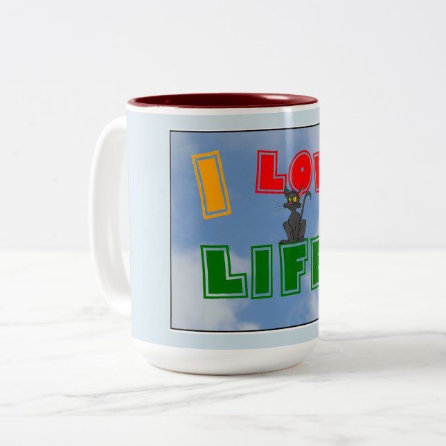 "I Love Life!" Coffee Mug (Front Left)