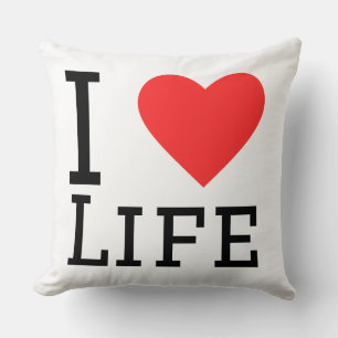 I love life square sticker cushion