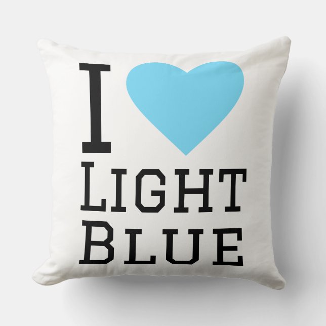 I love light blue  cushion (Front)