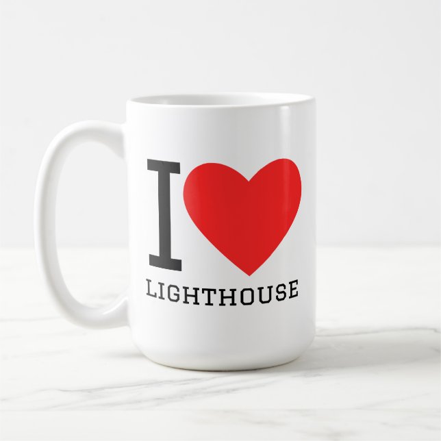 I love lighthouse coffee mug (Left)