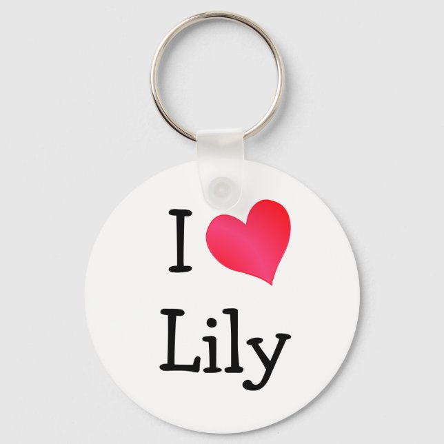 I Love Lily Key Ring (Front)