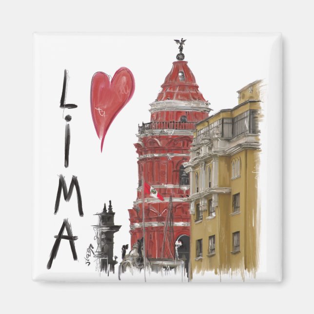 I love Lima Magnet (Front)
