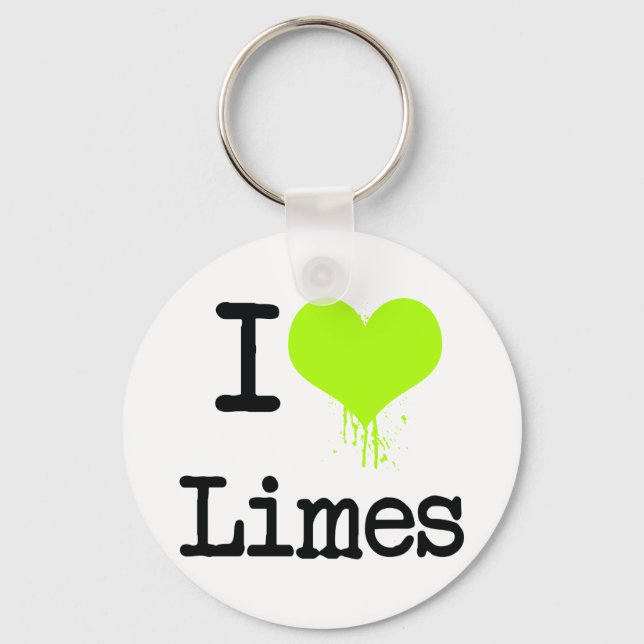 I Love Limes Key Ring (Front)