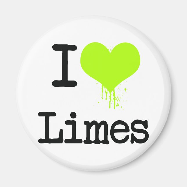I Love Limes Magnet (Front)