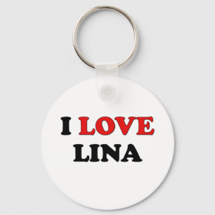 I Love Lina Key Ring