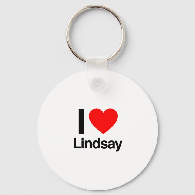 i love lindsay key ring (Front)