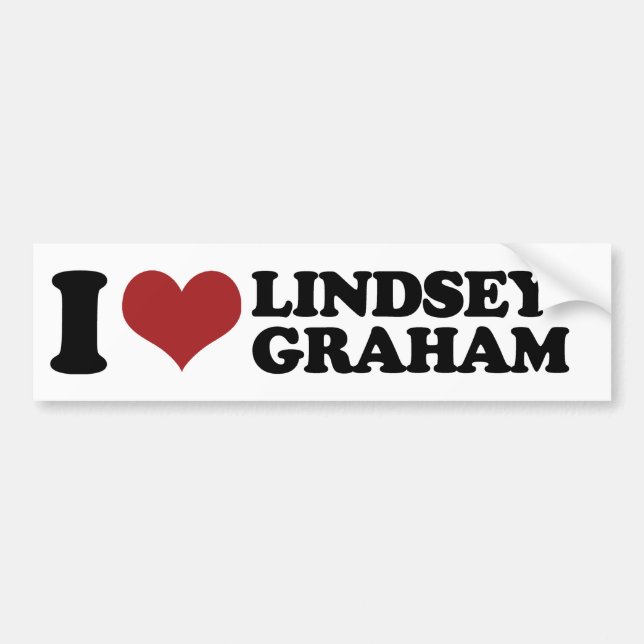 I Love Lindsey Graham Bumper -.png Sticker (Front)
