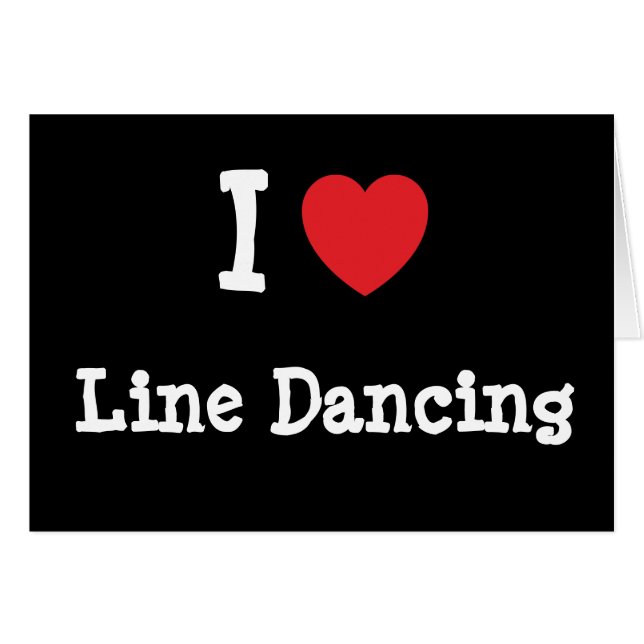 I love Line Dancing heart custom personalised (Front Horizontal)