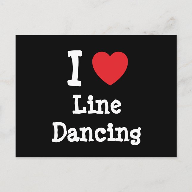 I love Line Dancing heart custom personalised Postcard (Front)