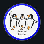 I Love Line Dancing Magnet<br><div class="desc">Penguins Dancing: I Love Line Dancing.</div>