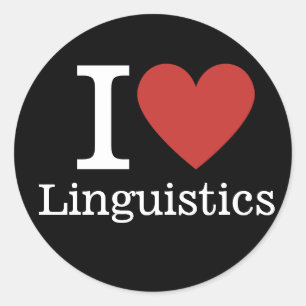 I ❤️ Love Linguistics for Students/Faculty Classic Round Sticker