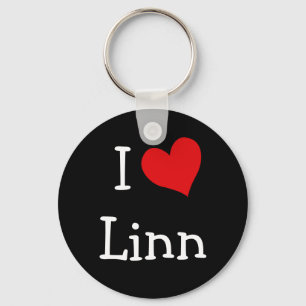 I Love Linn Key Ring