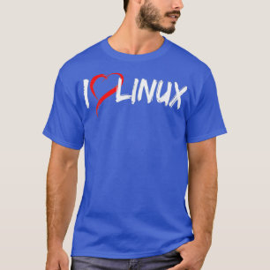I Love Linu with Heart tee Penguin Tu Open Os