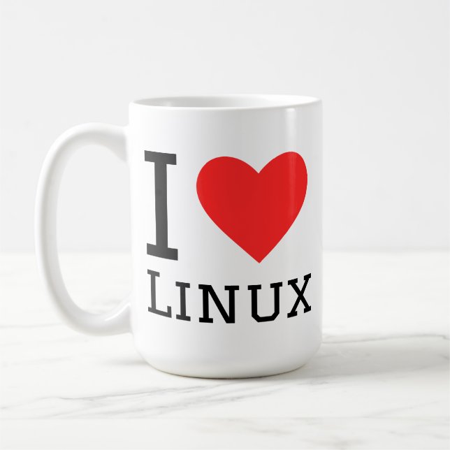 I love linux coffee mug (Left)