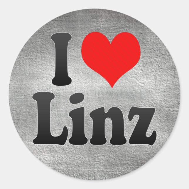 I Love Linz, Austria Classic Round Sticker (Front)