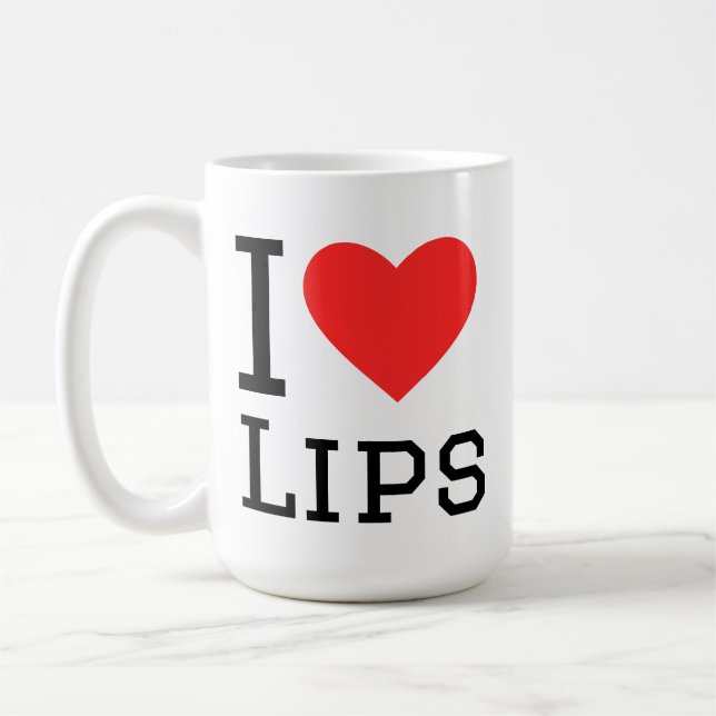 I love lips coffee mug (Left)