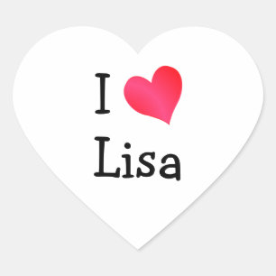 I Love Lisa Heart Sticker