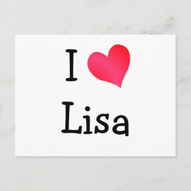 I Love Lisa Postcard (Front)