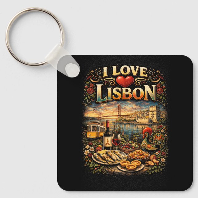 I Love Lisbon Key Ring (Front)