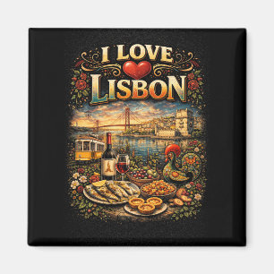 I Love Lisbon Magnet