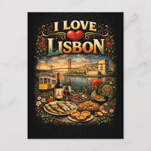 I Love Lisbon Postcard