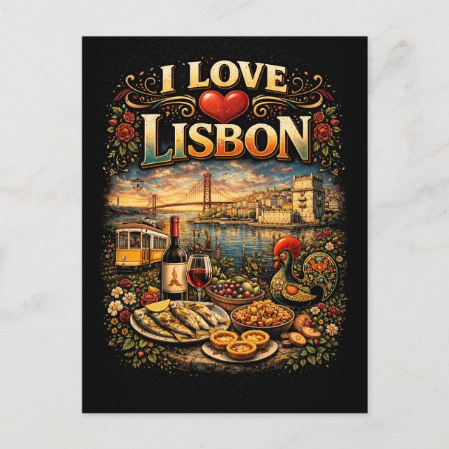 I Love Lisbon Postcard (Front)