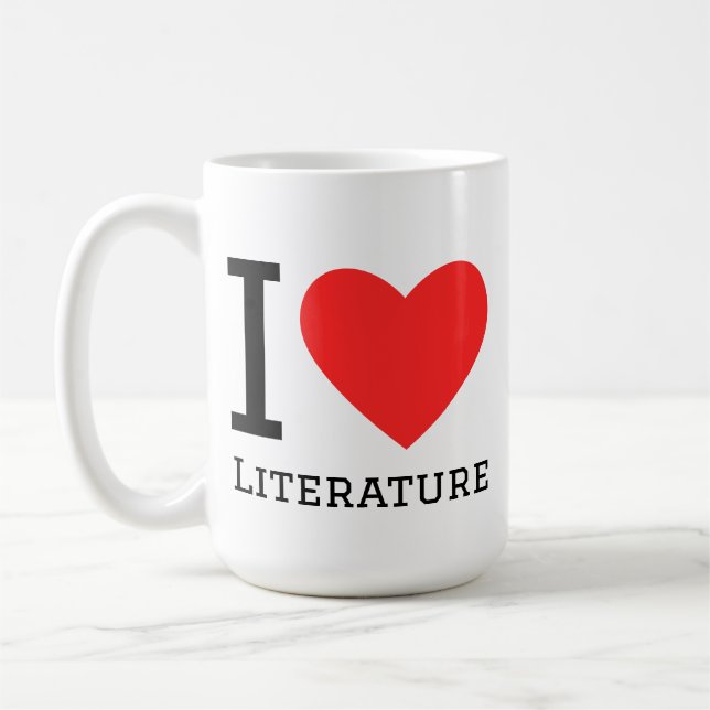 I love literature coffee mug (Left)