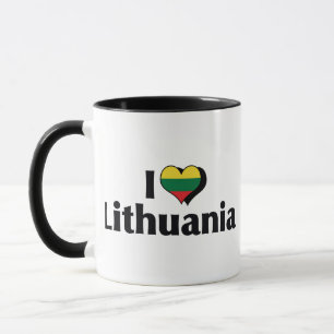 I Love Lithuania Flag Mug