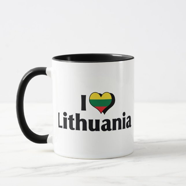 I Love Lithuania Flag Mug (Left)
