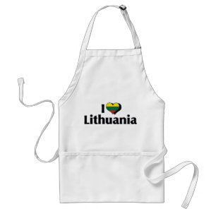 I Love Lithuania Flag Standard Apron