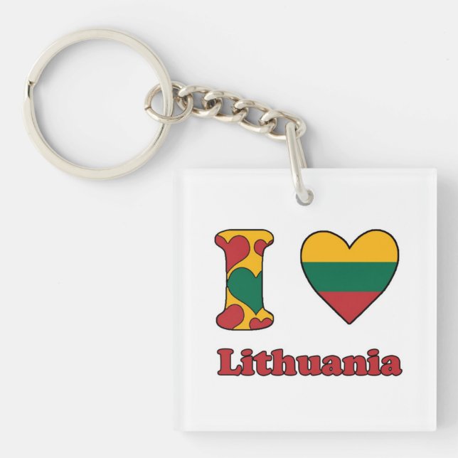 I love Lithuania Key Ring (Front)