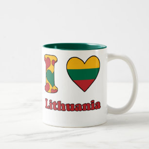 I love Lithuania Two-Tone Coffee Mug