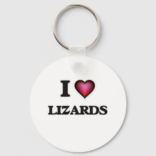 I Love Lizards Key Ring (Front)