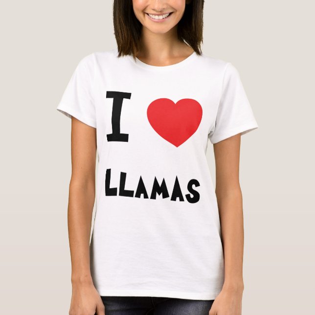 I love Llamas T-Shirt (Front)