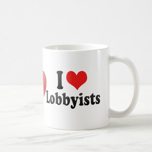 I Love Lobbyists Coffee Mug (Right)