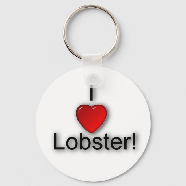 I love Lobster! Key Ring (Front)