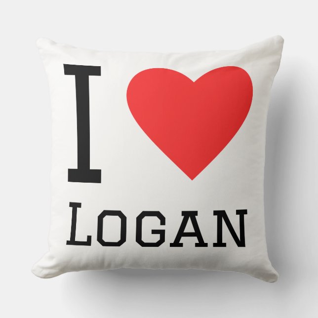 I love Logan  Cushion (Front)