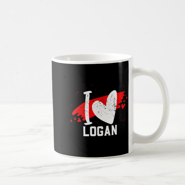 I Love Logan I Heart Logan  Coffee Mug (Right)