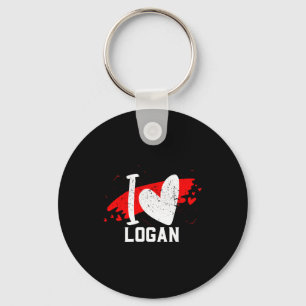 I Love Logan I Heart Logan Key Ring