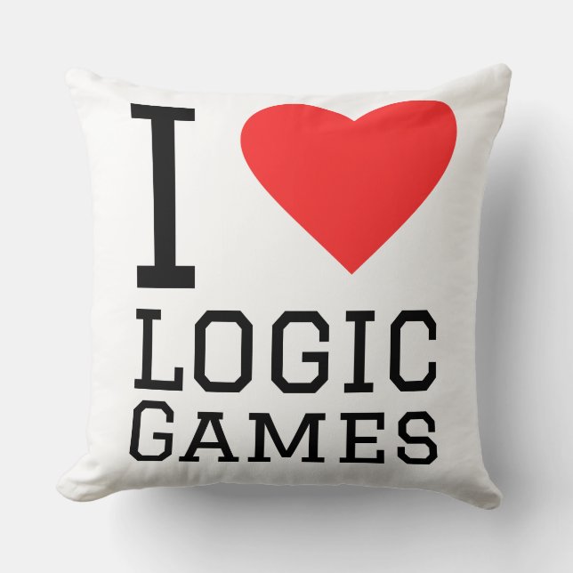 I love logic games cushion (Front)