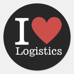 I ❤️ Love Logistics (for Employees) CUSTOM Classic Round Sticker