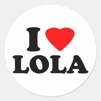I Love Lola Classic Round Sticker